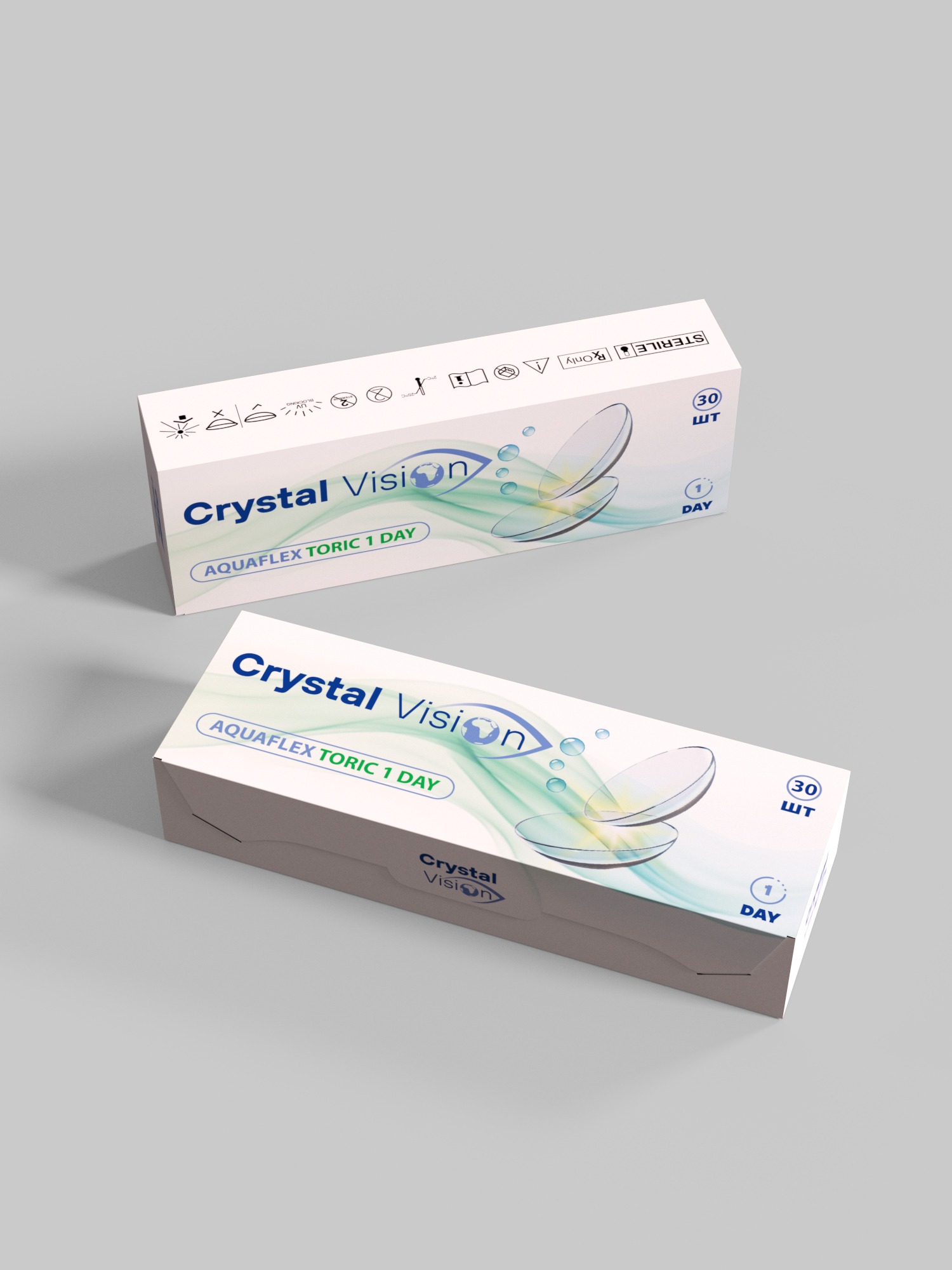 Crystal Vision AquaFlex Toric 1 Day 30шт.